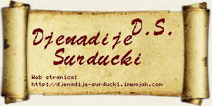 Đenadije Surdučki vizit kartica